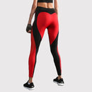 Sexy Women Slim Leggings Pants Contrast Color Casual Fitness Skinny Pencil Pants Trousers