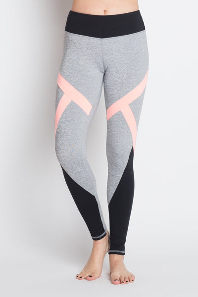 Stylish Contrast Color Panel Yoga Legging